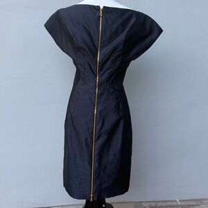 Proenza Schouler Black Dress with Double Gold Zipper accent Size 8 Medium